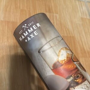 NEW- Bourbon/Whiskey- 2 glasses and 4 ice molds Gift Set (Alcohol not included)